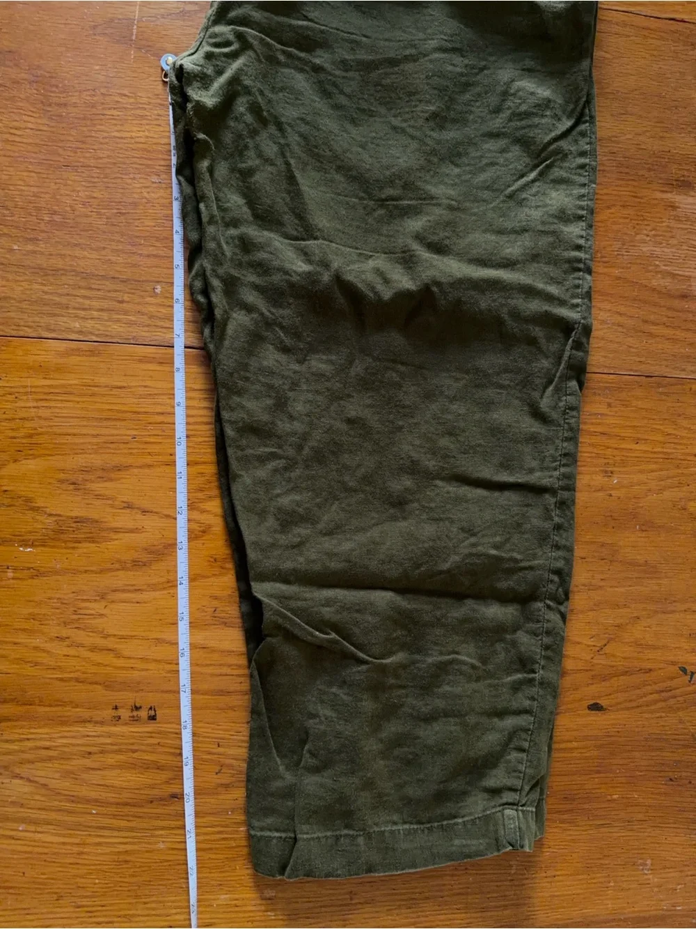 Quince Women’s Size Large Extra Large Martini Olive Green European Linen Pants
